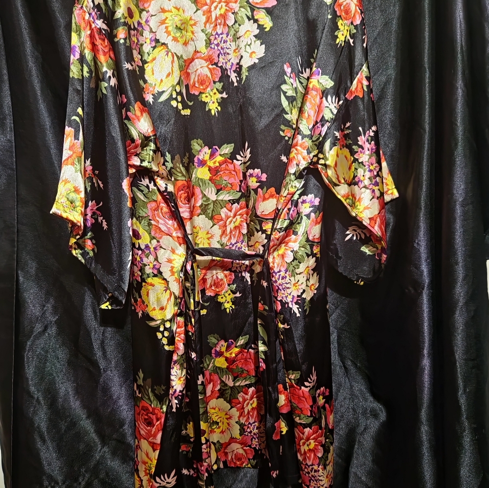 Womens Floral Robe One Size - Picture 4 of 5
